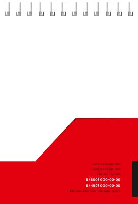 Вертикальные блокноты A6 - Бухгалтерский учёт - Красный Задняя обложка